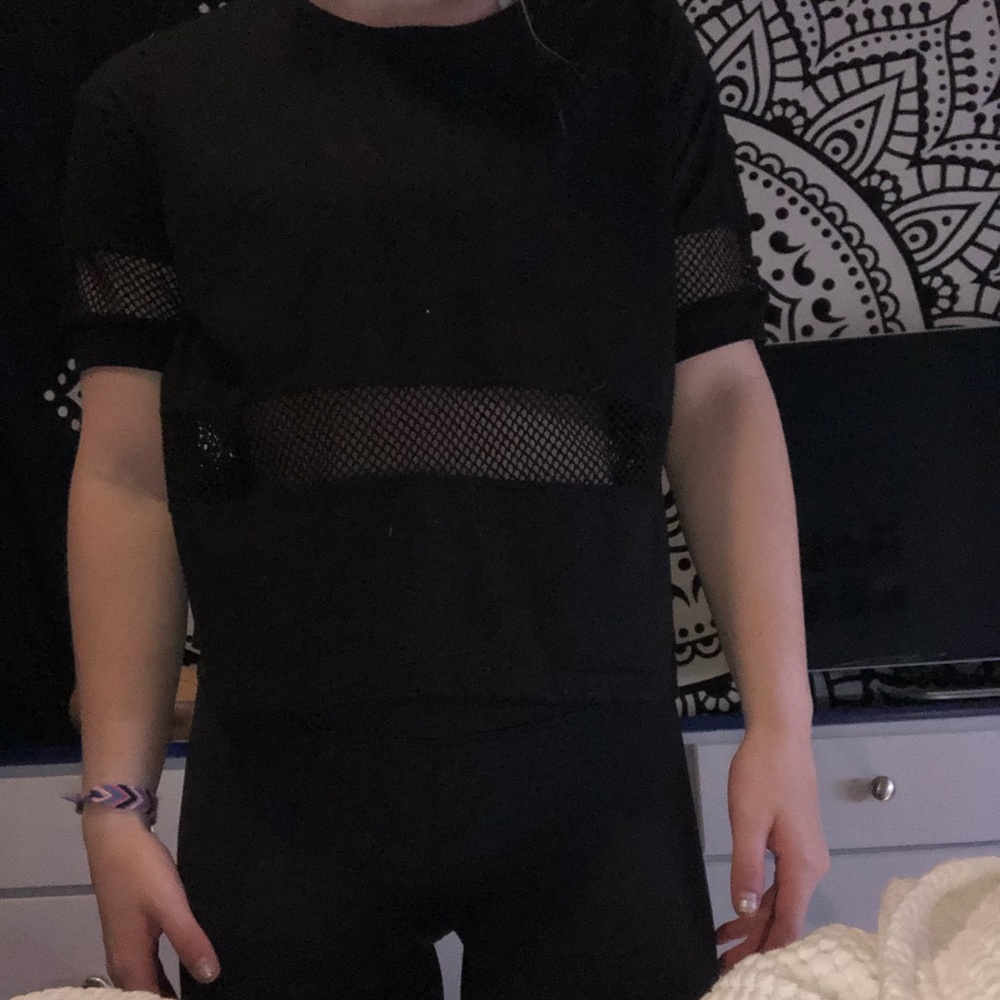 Brandy Melville cropped mesh t-shirt